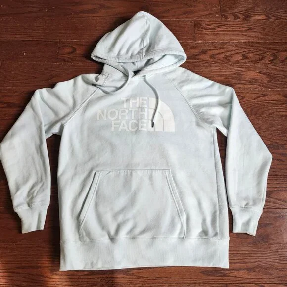 The North Face Women's Light Blue hoodie Size M Casual Warm Hiking Outdoor - Picture 1 of 8